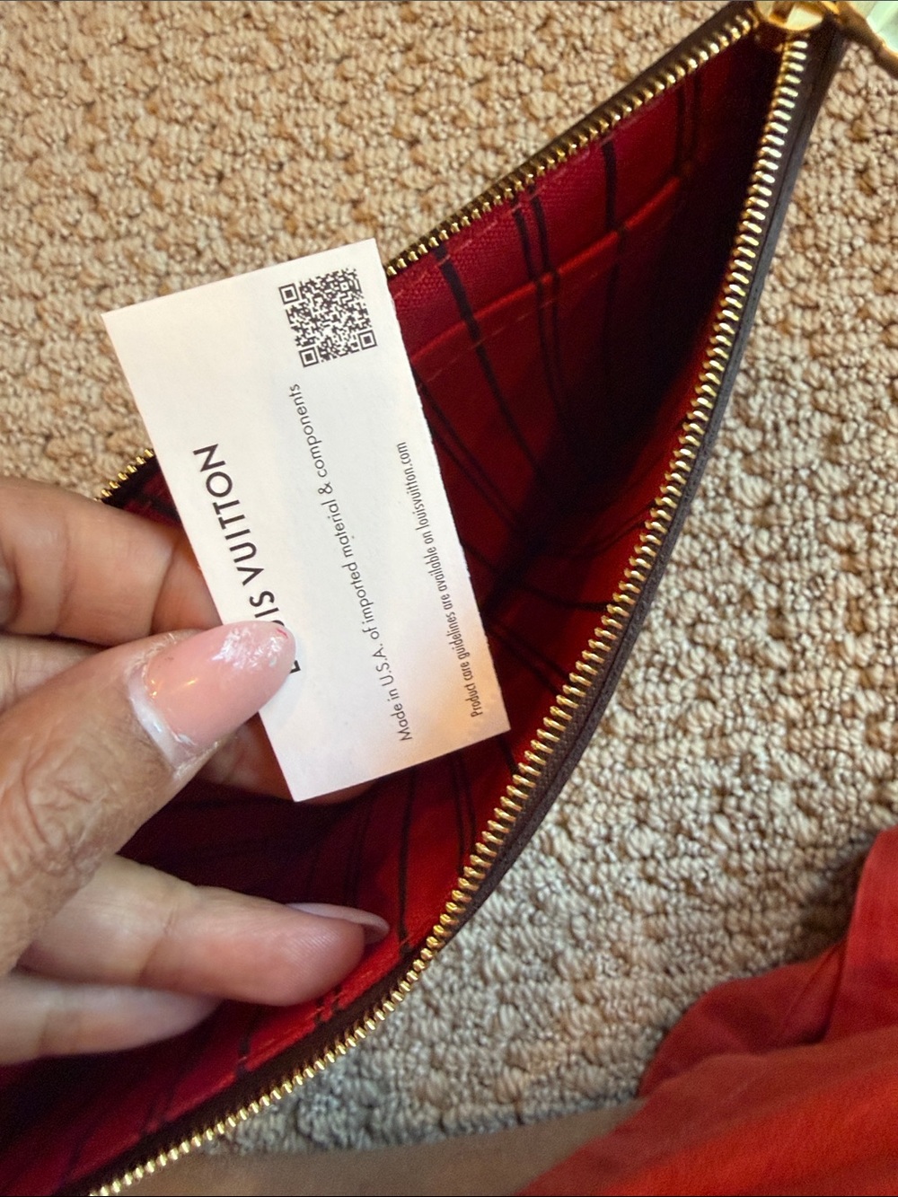 Louis Vuitton Brown Check Damier Wristlet Pouch - Picture 5 of 6